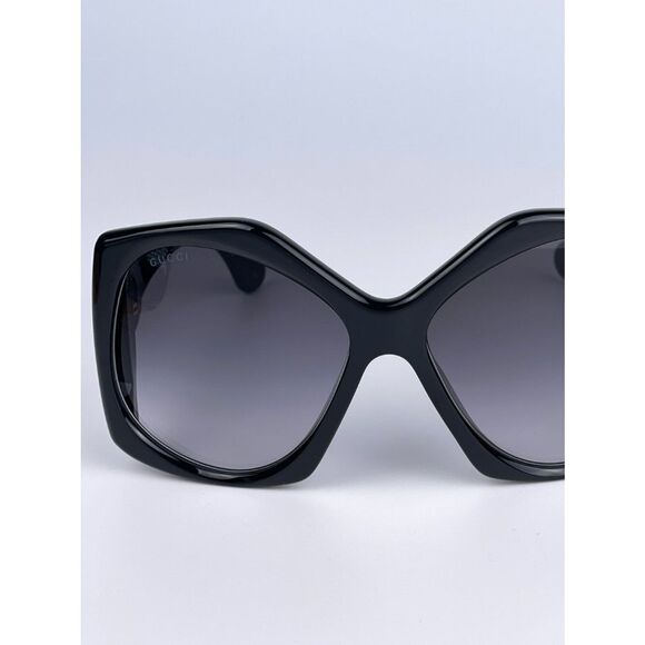 NEW Gucci GG0875S 001 Women Rectangle Oversized Black Grey Gradient Sunglasses main image 11